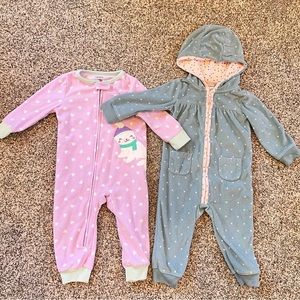 Carter’s Baby Girl Winter Fleece Bundle (Size 12M)